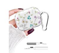 Aitipy Compatible with Airpods Pro 2 Case, Cute Daisy Aesthetic Design with Carabiner, Soft TPU Skin Anti-Scratch ShockPro 2of Pro 2tective Cover for Women Girls