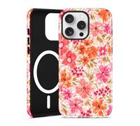 Aitipy Compatible with MagSafe Flower Phone Case for iPhone 12 Pro Max, Cute Magnetic Aesthetic Small Floral Soft TPU and Hard PC Shockproof Protective Phone Cover for Women Girls-Pink Red