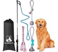 Aitmexcn Flirt Pole for Dogs - Interactive Dog Toys for Large Medium Small Dogs Chase and Tug of War, Dog Teaser Wand with Lure Chewing Toy for Outdoor Exercise & Training