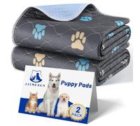 Aitmexcn Washable Puppy Dog Pee Pad, 2PCS 100% Waterproof Whelping Training Mat for Puppy/Senior Dog, Fast Drying Reusable Puppy Pads for Indoor, Outdoor and Car Travel- 24'' x 36''