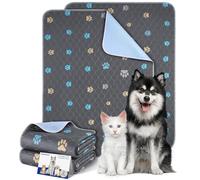 Aitmexcn Washable Puppy Pads - 2 Pack Non-slip and Leak-Proof Pee Mat, Absorbent Reusable for Floor Protector, Couch Cover, Crate, Potty Training (45 X 60 cm)