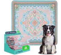 Aitmexcn Washable Puppy Pads 2 Pack - Super Absorbent, Waterproof & Non-Slip, Reusable Pads for House Training, Crate & Incontinence (66x101cm)