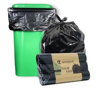 AiTodos® 100L Drawstring Bin Bags 30pcs, 95 x 80 cm, Black, PE Material