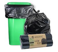 AiTodos® 20PCS Black Bin Bags 100L, Bin Liners 2 Rolls Intotal, 10 Pieces per Roll, Bin Liners Polyethylene Material, Large Capacity Bin Bags (95×80cm)