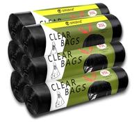 AiTodos® 35l Bin Bags 60pcs, Bin Bag with Drawstring Tie Handle, Black Bin Liners 6 Rolls Intotal, 10 Pieces per Roll (57 * 65cm), Unscented