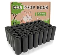 AiTodos® 600 Dog Poop Bags, Black, 31 x 22 cm, Poo Bag Dogs-Polyethylene Material(40 Rolls of 15 Counts)