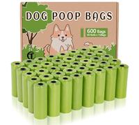 AiTodos® 600 Dog Poop Bags, Green, 31 x 22 cm, Poo Bag Dogs-Polyethylene Material(40 Rolls of 15 Counts)