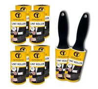 AiTodos® 600 Sheets Lint Roller-10 Rolls+2 Handles, High-Efficiency Lint Roller Refills Suitable for Pet Hair, Clothes, Coats, Sofas, Bed Sheets, Car Cleaning, Dust Removal