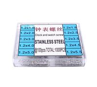 AIToWisely Stainless Steel Screws 1.6-5.5mm, Watch Repair Tool Kit, 1000pcs Micro Screws for Eyeglass Clock Watch Back, Durable Stainless Steel Screws with Various Sizes for Precision Repai