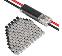 AITRIP 100PCS Low Voltage Wire Connector, Double Wire Plug in Connector with Locking Buckle, Led Light Strip Connectors 2 Pin