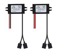 AITRIP 2 PCS Double USB Car Converter Module 12V to 5V 3A 15W Power Adapter DC to DC Reduced Voltage Regulator Car Power Converter Output Power Adapte
