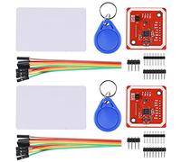 AITRIP 2 PCS PN532 NFC NXP RFID Module V3 Kit Near Field Communication Reader Module Kit I2C SPI HSU with S50 White Card Key Card Compatible with Arduino Raspberry Pi DIY Smart Phone Android Phone