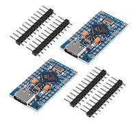 AITRIP 2PCS Pro Micro ATmega32U4 5V 16MHz Type-C Development Module Board with 2 Row pin Header Compatible ard-uino Leonardo Replace Pro Mini