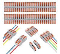 AITRIP 34PCS Quick Connect Lever Wire Nuts, Electrical Connectors, Terminals, Copper, Nylon, SPL-1, 28-12 AWG, 250V/600V, 32A