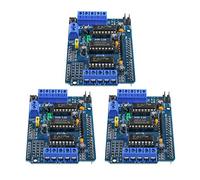 AITRIP 3PCS L293D Motor Driver Shield, 4-Channel, Stepper Motor Expansion Board, Compatible with Arduino Duemilanove Mega R3 AVR ATMEL, 70 x 55 mm