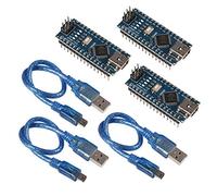AITRIP 3PCS Pre-soldered Nano Board Nano V3.0 ATmega328P 5V 16M Micro Controller Board Module with cabels