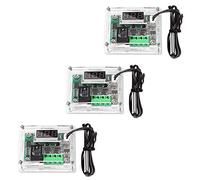AITRIP 3pcs W1209 12V DC Digital Temperature Controller Board with 10A One-channel Relay and Waterproof Micro Digital Thermostat -50-110°C Electronic Temperature Temp Control Module Switch