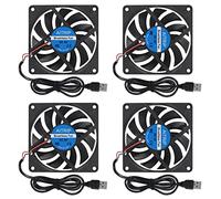 AITRIP 4PCS 80mm USB fan 5V Brushless 8010 80x80x10mm for cooling DIY PC computer case 3D printer CPU cooler radiators
