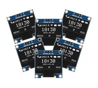 AITRIP 6PACK 0.96 Inch OLED I2C IIC Display Module 12864 128x64 Pixel SSD1306 Mini Self-Luminous OLED Screen Board Compatible with Arduino Raspberry Pi(White)
