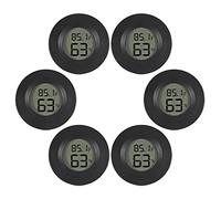 AITRIP 6PACK Mini Hygrometer Thermometer Digital LCD Monitor Indoor/Outdoor Humidity Meter Gauge Temperature for Humidifiers Dehumidifiers Greenhouse Reptile Plant Humidor Fahrenheit(℉) or Celsius(℃)