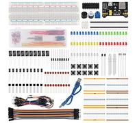 AITRIP New Electronics Component Fun Kit w/Power Supply Module, Jumper Wire, 830 tie-Points Breadboard, Precision Potentiometer,Resistor Compatible with Arduino, Raspberry Pi, STM32