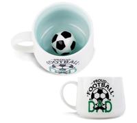 Aitsite Christmas Gifts for Dad from Daughter Son, Funny Football Mug for Daddy, Daddy Mug with 3D Football Ball, Funny Father’s Day Gift, Novelty Ceramic Coffee Cup for Men, Birthday Gifts for Dad