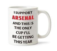 Aitsite Funny Football Mug, THE ONLY Cup I'll BE Getting This Year, Ardenal Fans Gift, for Friend Dad Colleague, Birthday, Father’s Day Christmas Gift, 11OzCeramic Coffee Cup Dishwasher Safe Mugs