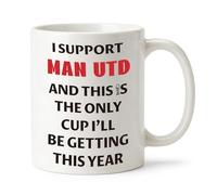 Aitsite Funny Football Mug, THE ONLY Cup I'll BE Getting This Year, Man Utd Fans Gift, for Friend Dad Colleague, Birthday, Father’s Day Christmas Gift, 11OzCeramic Coffee Cup Dishwasher Safe Mugs