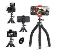 Aittee lPortable Flexible Cell Phone Tripod, Mini Travel Camera Stand, Compatible with iPhone, Android, GoPro, Black(ATAY-11-1)