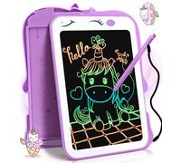 AiTuiTui LCD Drawing Tablet Girls Boys Toys Age 2-3 Toddler Birthday, Colorful Writing Tablet Pad Educational Present Toys Travel Games for Kids 2 3 4 5 6 7 Year Old Autistic Children, Purple