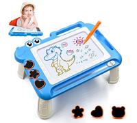 AiTuiTui Magnetic Drawing Board for Boys Aged 3-5, Montessori Doodle & Writing Pad with Legs, Creative Travel Learning Toy - Ideal Birthday, Christmas, Blue
