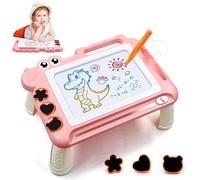 AiTuiTui Magnetic Drawing Board Toys for 3-5 Years Old Boys & Girls, Montessori Educational Doodle Drawing Pad with Legs for Toddlers & Kids (Pink)