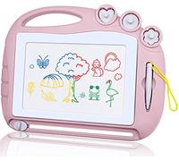 Magnetic Drawing Board Travel Size, Erasable Doodle Sketching Writing Pad Travel Games for Kids in Car, Early Education Learning Skill Development Toys for Girls Age 2 3 4 5 Year Old