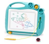 AiTuiTui Magnetic Drawing Board Travel Size, Erasable Doodle Sketching Writing Pad Travel Games for Kids in Car, Early Education Learning Skill Development Toy for Girls Age 3 4 5 Year Old, Light Blue