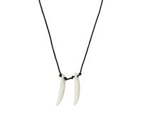 AITURINAN Facilier Costume Acrylic Shark Tooth Wolf Teeth Necklace for Tribal Wizard Witch Halloween Costume Cosplay Men Women
