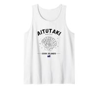 Aitutaki Cook Islands Flag Ara'ura Shell Clam Pacific Ocean Tank Top