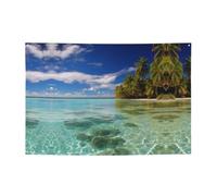 Aitutaki lagoon, Cook Islands Banner Party Decor Backdrop Banner Birthday Party Photography Background Decorations 47 x 71 Inch Flag Indoor Outdoor Wall Decor Banner Party Supplies Favors