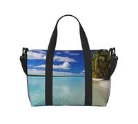 Aitutaki Lagoon, Cook Islands Crossbody Travel Bag - Water-Resistant Carry-On Handbag, Large Capacity Gym Bag
