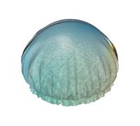 Aitutaki Lagoon, Cook Islands Double Layer Waterproof Shower Cap For Women, Reusable Bath Hat With Elastic Band, Keep Hair Dry For Shower And Skincare