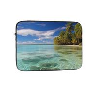 Aitutaki Lagoon, Cook Islands Laptop Sleeve for Women Men, 17 Inch Waterproof Laptop Bag Lightweight Notebook Computer Cover Bag