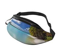 Aitutaki Lagoon, Cook Islands Outdoor Sports Waist Bag & Casual Chest Pack, Adjustable Unisex Fanny Pack for Hiking/Running/Cycling