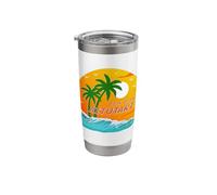 Aitutaki Palm Trees Cook Islands Sun South Pacific Polynesia Stainless Steel Insulated Tumbler
