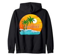 Aitutaki Palm Trees Cook Islands Sun South Pacific Polynesia Zip Hoodie