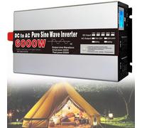 AityBuy 4000w 5000w 6000w 8000w Power Inverter,Pure Sine Wave Inverter,Car Voltage Converter With Display,Car Charger For Camping 6000W-24Vto220V