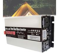 AityBuy 4000w 5000w 6000w 8000w Power Inverter,Pure Sine Wave Inverter,Car Voltage Converter With Display,Car Charger For Camping 5000W-24Vto220V