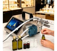 AityBuy Digital Precision Liquid Bottle Filling Machine, 3 Optional Pump Models 1-30ml / 1-100ml, Stainless Steel Portable Quantitative Filler,for Low-Viscosity Non-Particulate Liquids,Lab Use HD1370