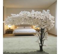 AityBuy Lifelike Artificial Cherry Blossom Tree,Artificial Cherry Tree With Real Wood Stems,Fake Tree For Weddings,Events,Restaurants,And Malls 2.5×1.5m