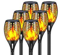 Aityvert Solar Lights - 43" Flickering Flames Torch Lights for Outdoor, Waterproof, Landscape Decoration, Dusk to Dawn Auto On/Off Security (6 Pack)