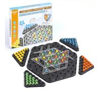 AIUAZA Triangle Play Chain, Strategy Game for Kids 6-12, Adult Party Game, Family Game Night, Triangle Lace Game, Geometric Chess Game, 2 to 4 Players