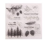 AIUI Clear Stamp Tree Pine Cones Silicone Clear Seal Stamp DIY Scrapbooking Embossing Photo Album